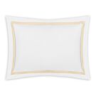 Matouk Lowell White & Sand King Sham - 21x36
