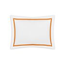 Matouk Lowell White & Tangerine Boudoir Sham - 12x16