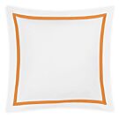 Matouk Lowell White & Tangerine Euro Sham - 27x27