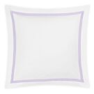 Matouk Lowell White & Violet Euro Sham - 27x27