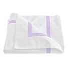 Matouk Lowell White & Violet King Duvet Cover - 108x96