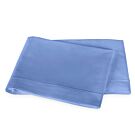Matouk Luca Satin Stitch Azure Twin Flat Sheet - 72x112