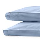 Matouk Luca Satin Stitch Sky Standard Pillowcase/Pair - 21x32
