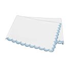 Matouk Stella Hazy Blue Queen/Full Flat Sheet - 96x112