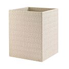 Bodrum Wicker White Wastebasket