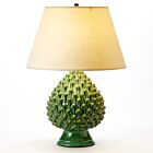  Italian Table Lamp Pinecone Dark Green