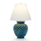  Italian Table Lamp Pinecones Green & Blue