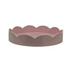 Addison Ross Scallop Tray Round Lacquer Pale Pink Small
