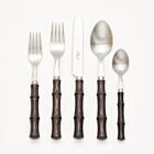 French Flatware Africa Black Matte Stainless 5-Piece Setting