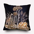 Ardmore Thanda Toile Gold Silk Pillow 16"