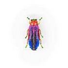 Artisan Brooch Pin Mettalic Beetle
