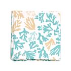 D. Porthault Handkerchief Printed Matisse Coral Blue