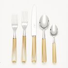 French Flatware Light Horn Stainless 5-Piece Setting