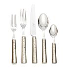French Flatware Granite Shiny Stainless 5-Piece Setting