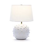  Italian Table Lamp Sphere Gold & White