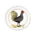 John Derian Bird Deep Plate Hanburg Rooster