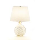  Murano Glass Mirrored Perfume Shaped Table Lamp with Oval Shade