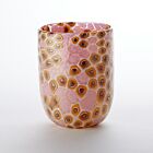 Murrine Glass Tumbler Pink & Gold