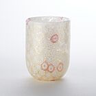 Murrine Glass Tumbler White & Pink