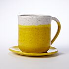 Rachael Pots Mug & Saucer Set Yellow