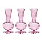 Kim Seybert Glass Tess Lavender Bud Vase Set/3