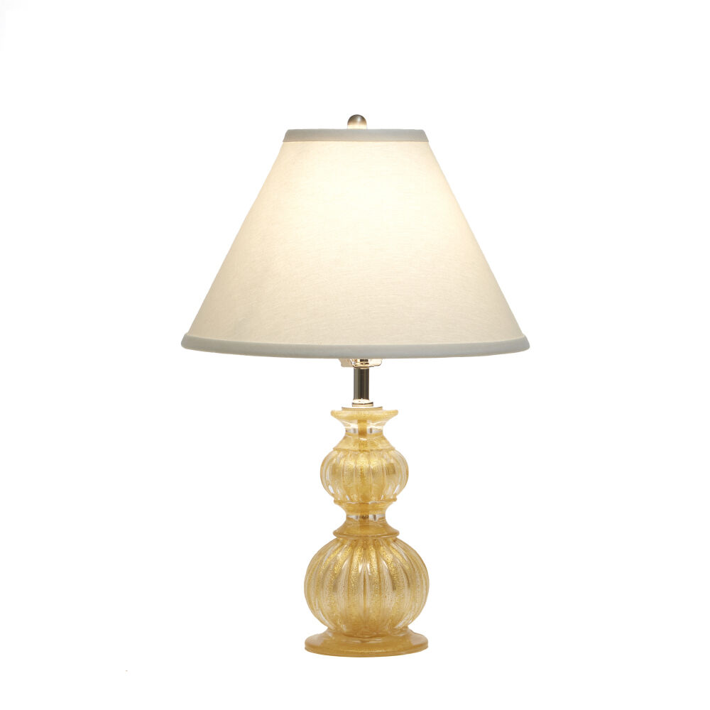 hjul ~ side forsøg Murano Glass Gold Table Lamp Small