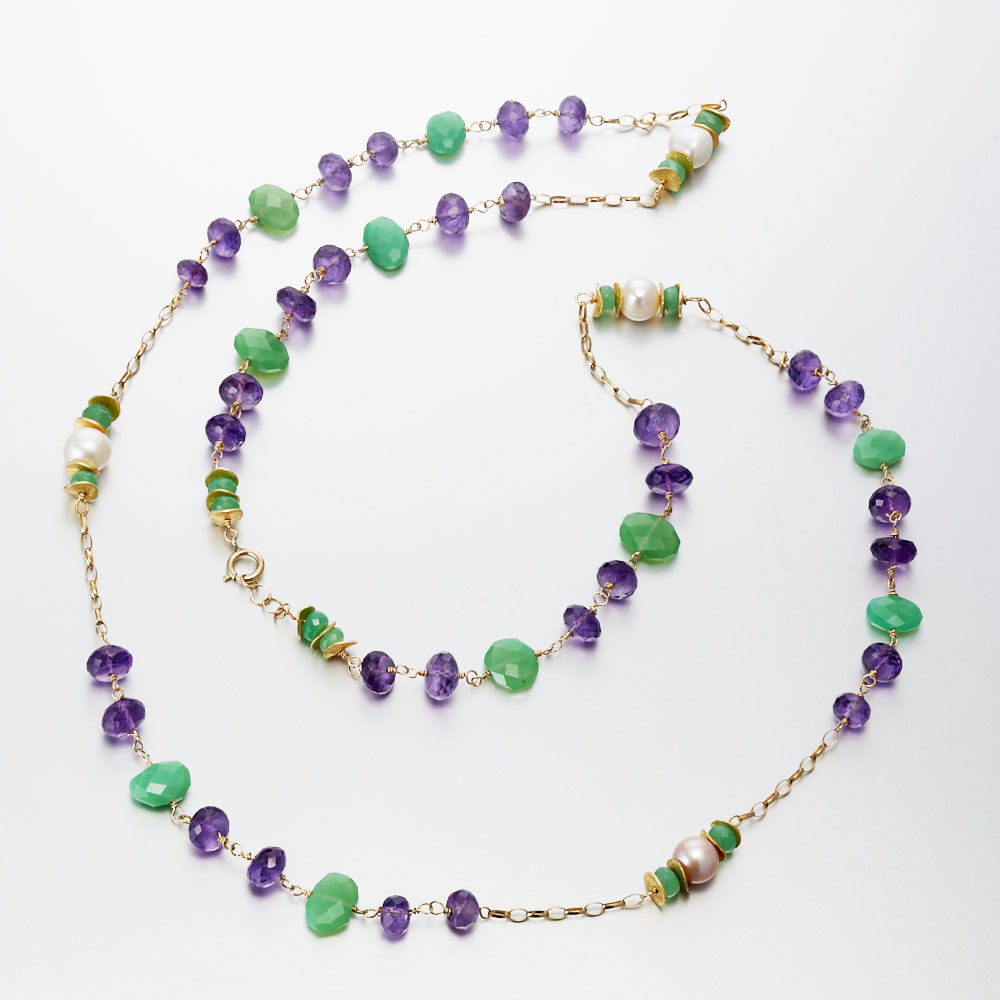 Amethyst pearl necklace best sale