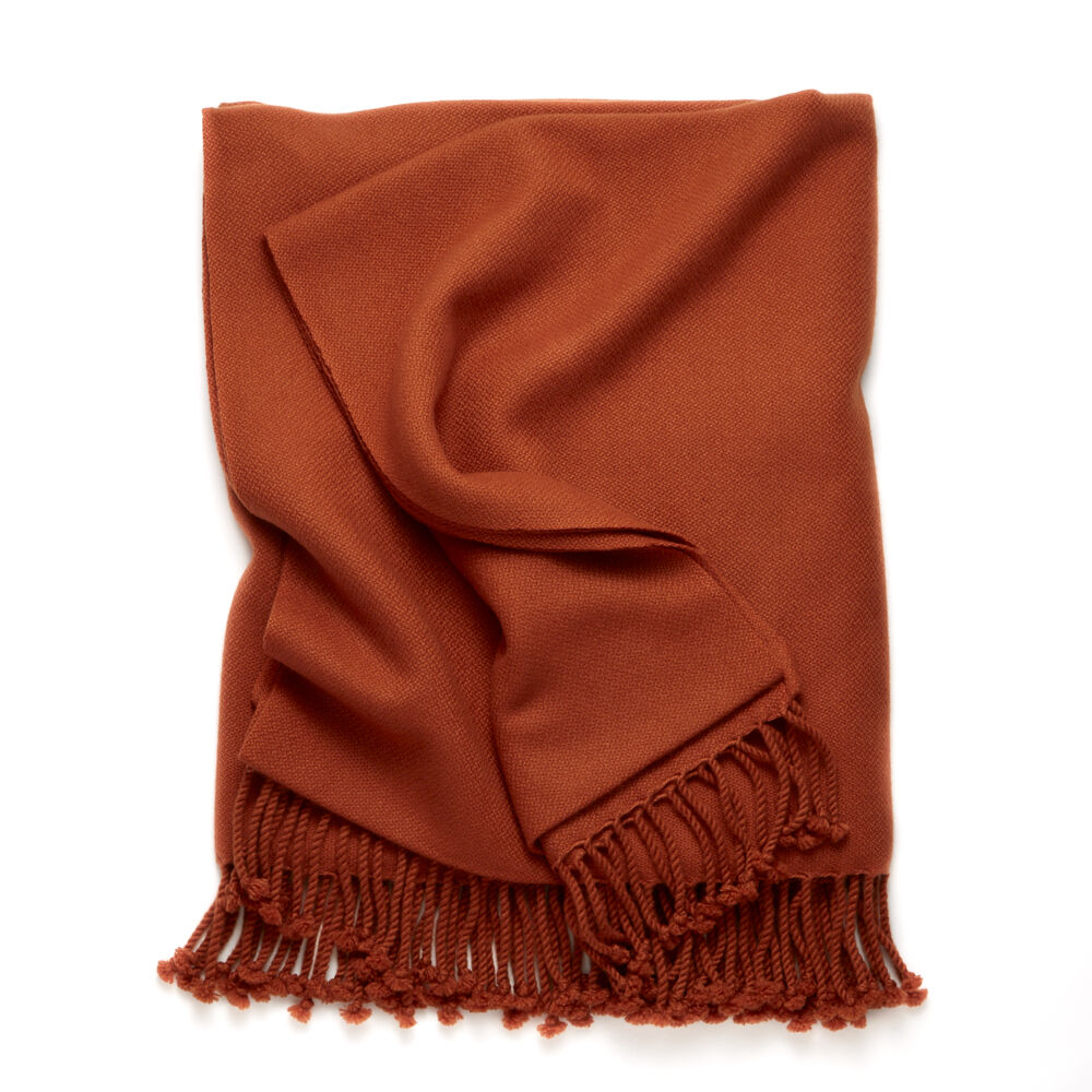Orange cashmere throw shop