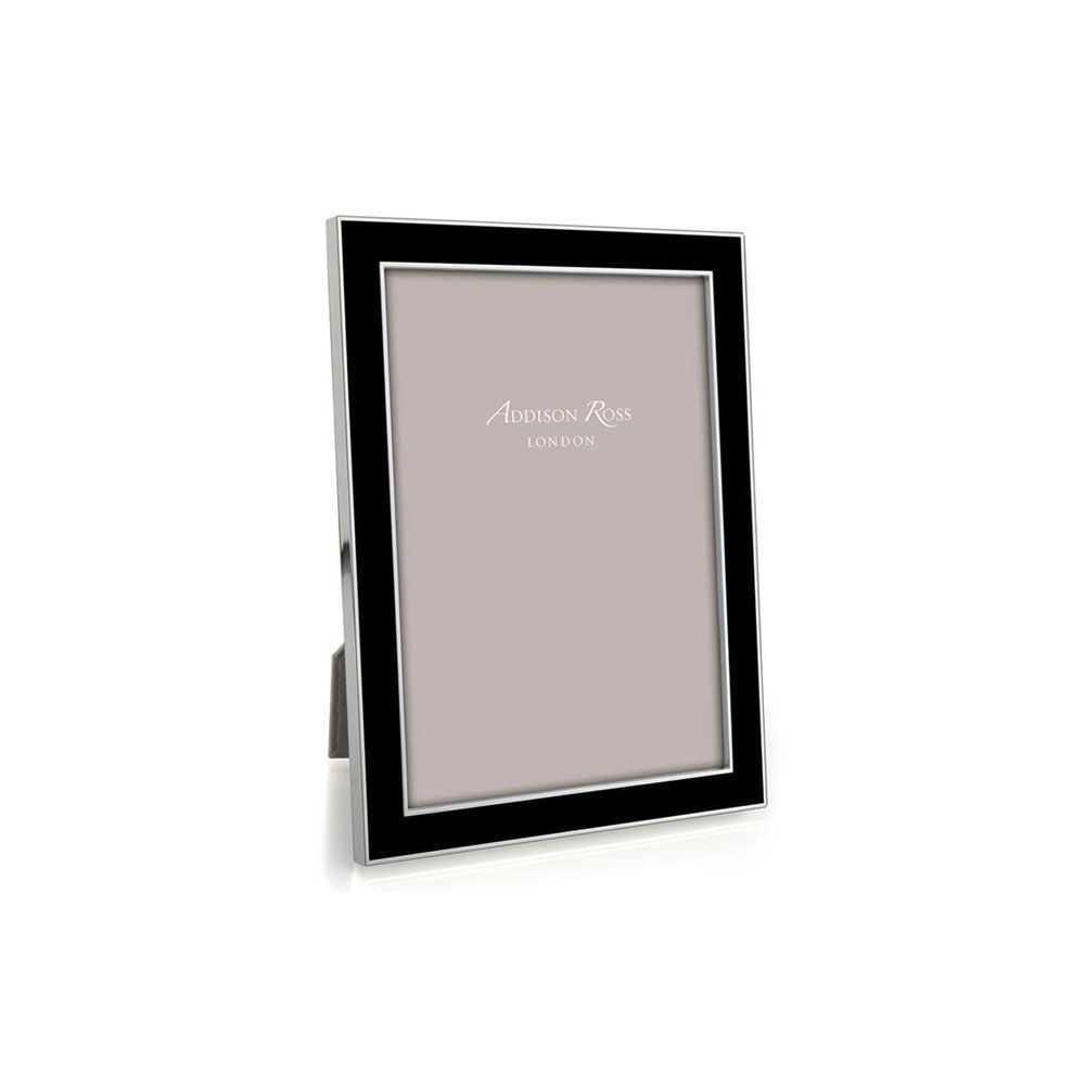 Addison Ross Enamel & Silver Black Frame 4x6