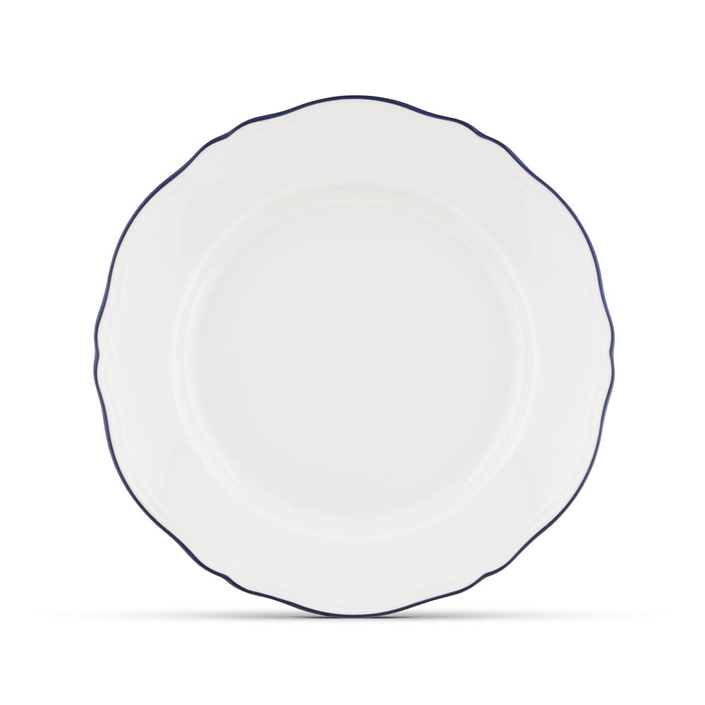 Ginori Corona Oro White & Blue Dinner Plate