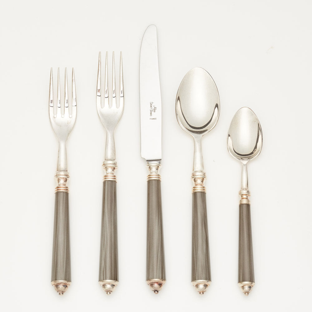 French Flatware Seville Stone & Pierre Silver Plate 5-Piece