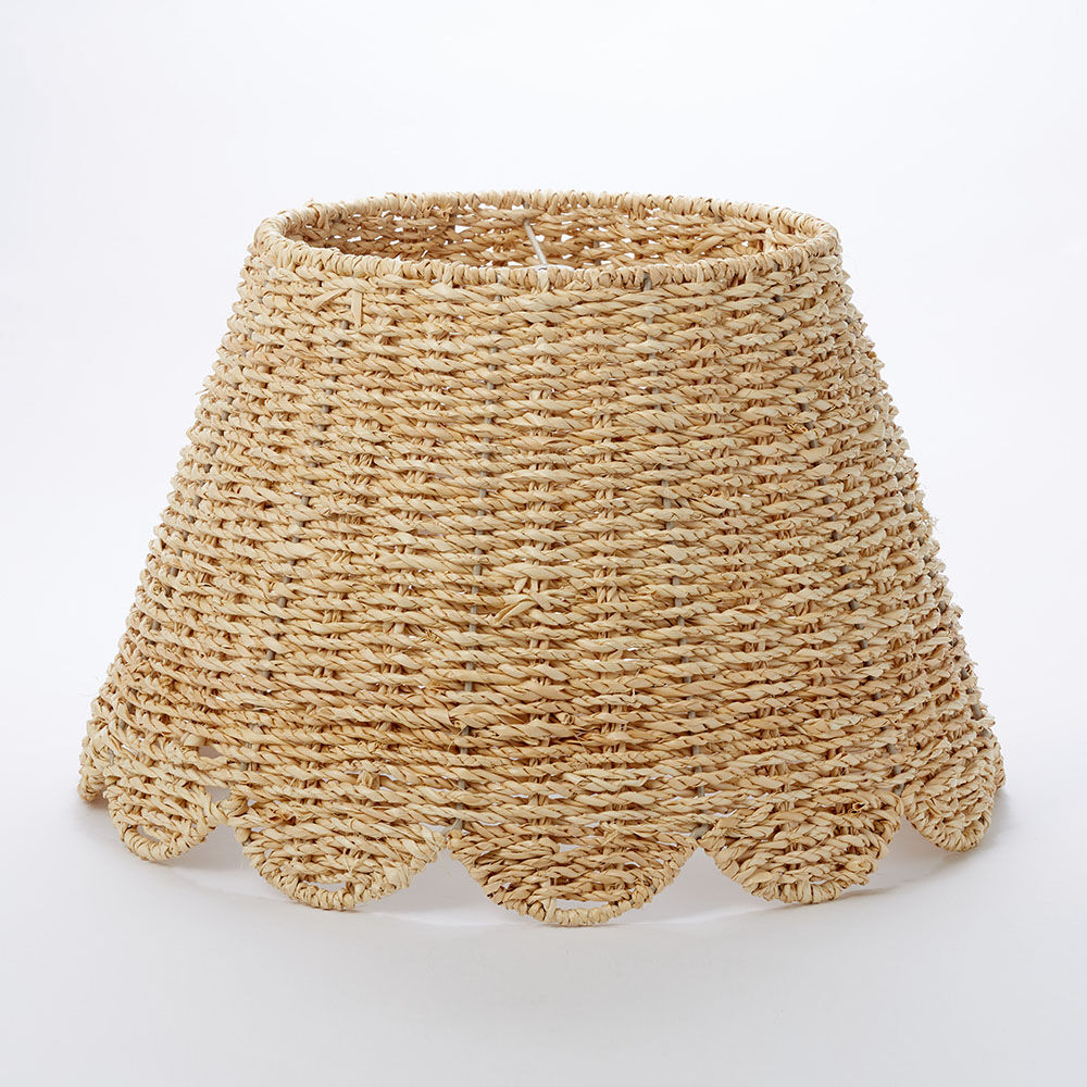 Woven wicker lamp shades sales