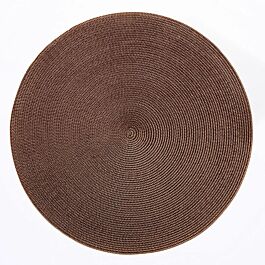 Deborah Rhodes Placemat Linen Braid Brown & Burnt
