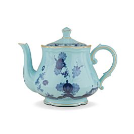 Ginori Oriente Italiano Iris Gold Rim Teapot