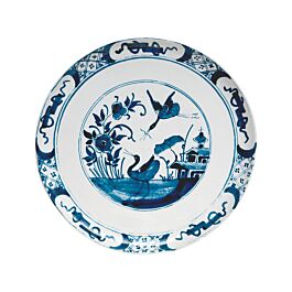 John Derian Large Pond Heron Dinner Plate