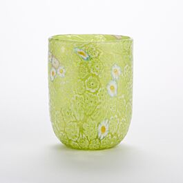 Murrine Glass Tumbler Lime Pastels