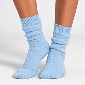 Cashmere Ribbed Socks Skyline