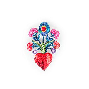 Artisan Brooch Pin Frida's Flowers