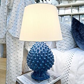 Italian Table Lamp Pinecone Blue