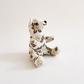 Anke Drechsel Silk Velvet Animal Bear Small Ivory
