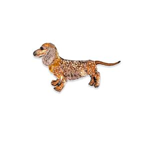 Artisan Brooch Pin Canela Dachshund