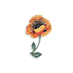Artisan Brooch Pin Golden Poppy