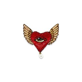 Artisan Brooch Pin Guardian Heart