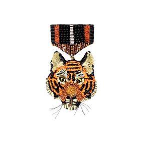 Artisan Brooch Pin Tiger Honor Medal