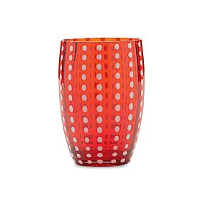 Artisan Glass Perle Tumbler Red
