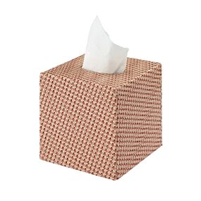 Bodrum Rattan Tissue Box Terracotta