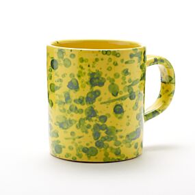 Fasano Green & Yellow Mug - Approx.4"Dx4"H