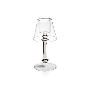 Glass Tealight Lamp Silver