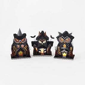 Halloween Assorted Lighted Owl House