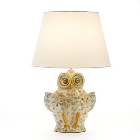 Italian Table Lamp Owl Speckled